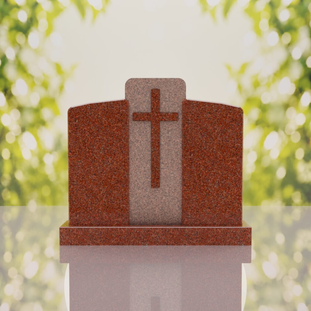 Companion Cross Panel Granite Headstone