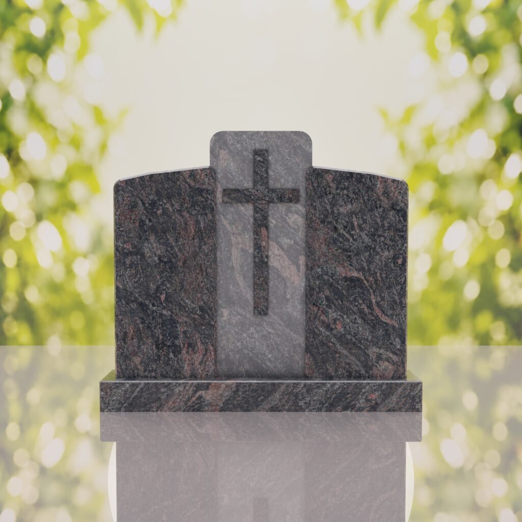 Companion Cross Panel Granite Headstone