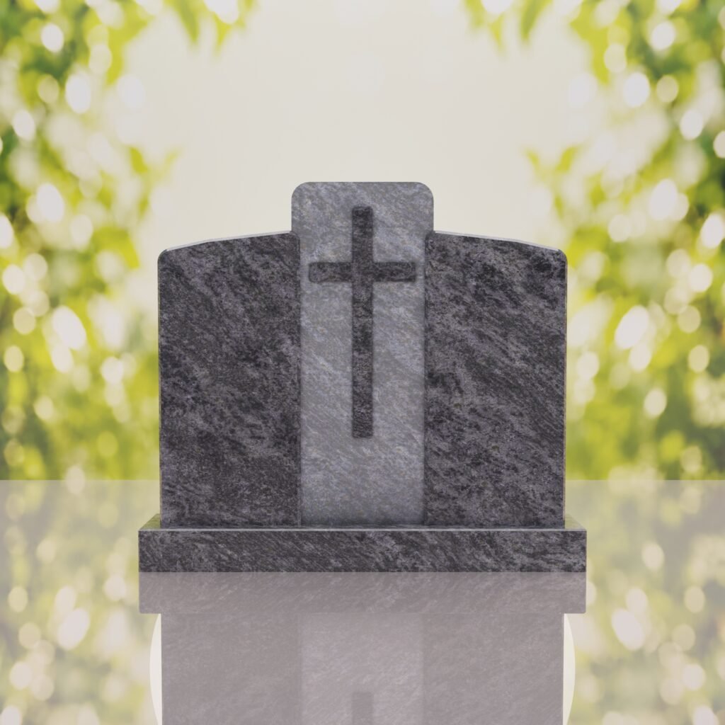 Companion Cross Panel Granite Headstone