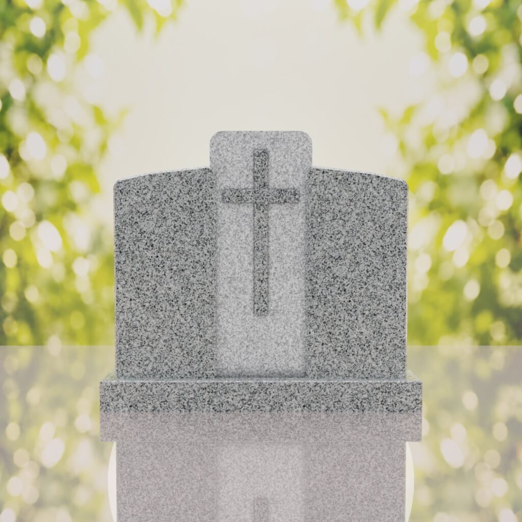 Companion Cross Panel Granite Headstone