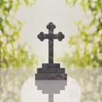 Traditional Christian Granite Cross Memorial