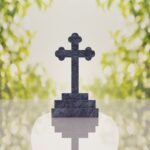 Traditional Christian Granite Cross Memorial