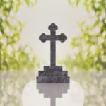 Traditional Christian Granite Cross Memorial
