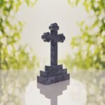 Traditional Christian Granite Cross Memorial