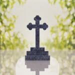 Traditional Christian Granite Cross Memorial