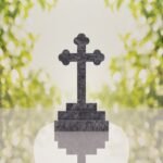 Traditional Christian Granite Cross Memorial