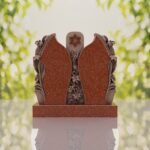 Companion Jewish Granite Headstone with Calla Lilies