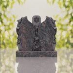 Companion Jewish Granite Headstone with Calla Lilies