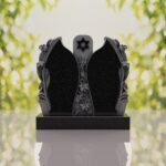 Companion Jewish Granite Headstone with Calla Lilies