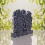 Companion Jewish Granite Headstone with Calla Lilies