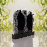 Companion Jewish Granite Headstone with Calla Lilies