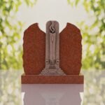 Companion Jewish Granite Headstone with Calla Lilies