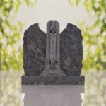 Companion Jewish Granite Headstone with Calla Lilies