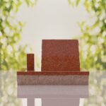 Classic Slant Granite Headstone with Vase