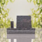 Classic Slant Granite Headstone with Vase