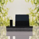 Classic Slant Granite Headstone with Vase