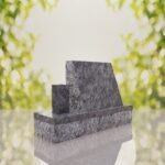 Classic Slant Granite Headstone with Vase