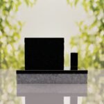 Classic Slant Granite Headstone with Vase