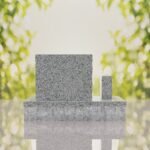 Classic Slant Granite Headstone with Vase