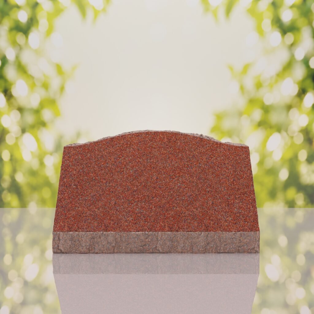 Serpentine Top Slant Granite Headstone