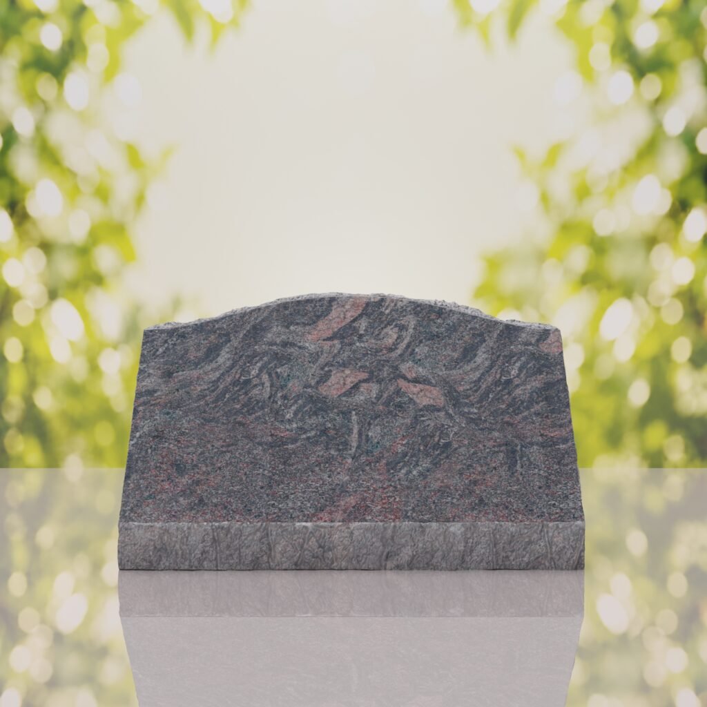Serpentine Top Slant Granite Headstone