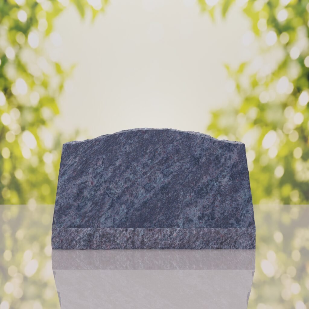 Serpentine Top Slant Granite Headstone