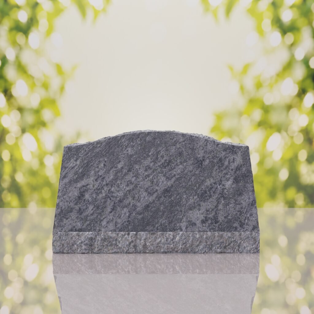 Serpentine Top Slant Granite Headstone
