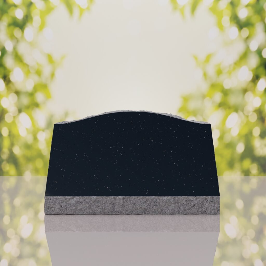 Serpentine Top Slant Granite Headstone