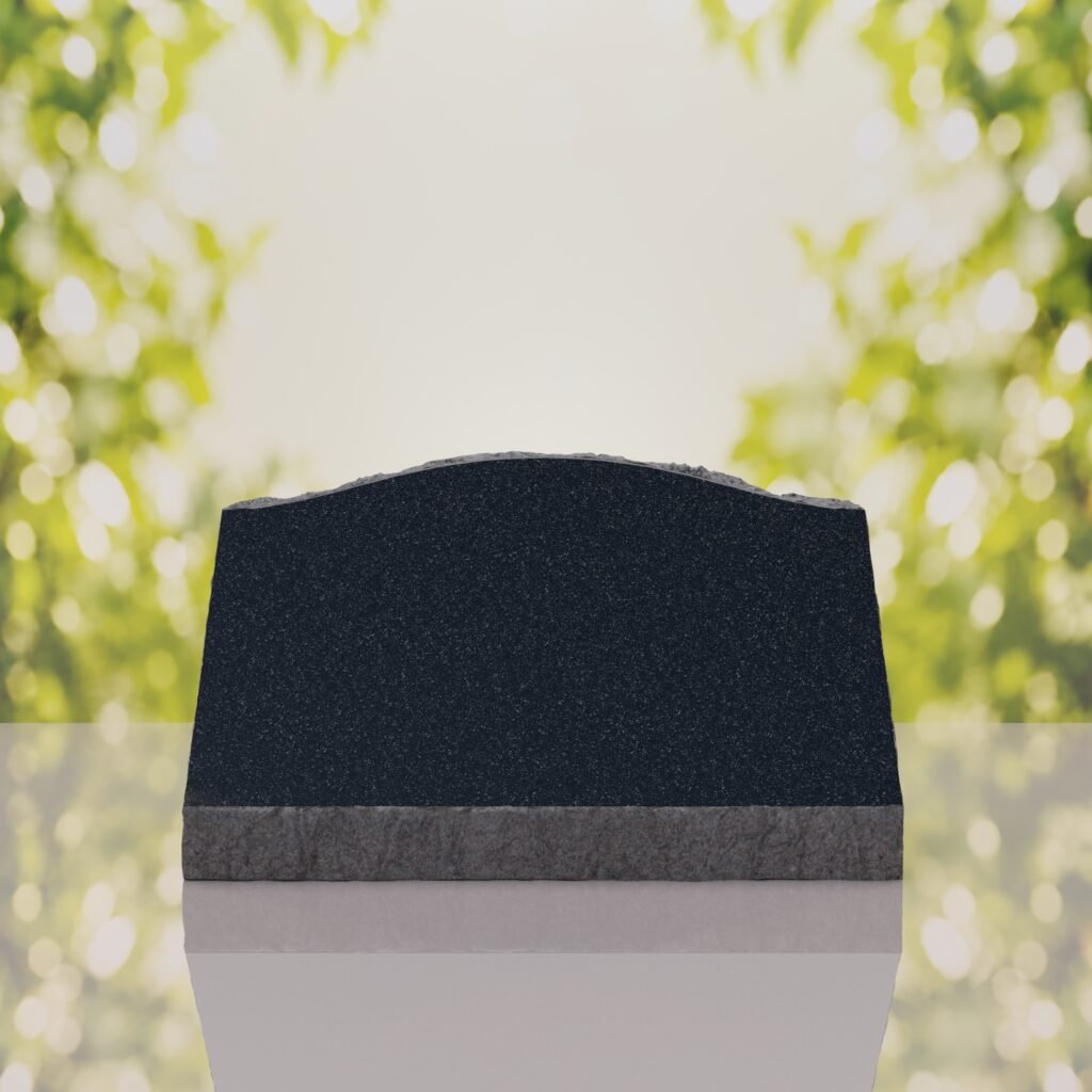Serpentine Top Slant Granite Headstone