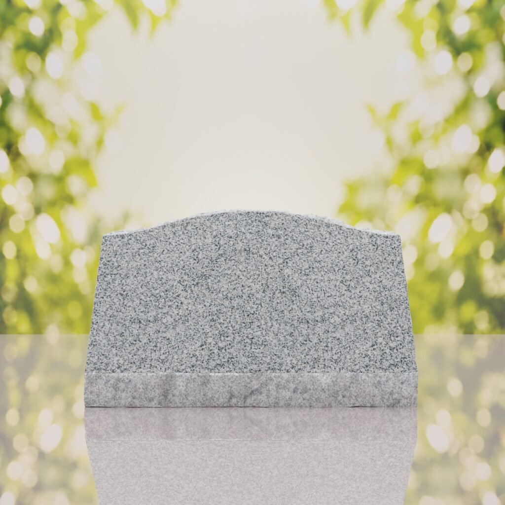 Serpentine Top Slant Granite Headstone