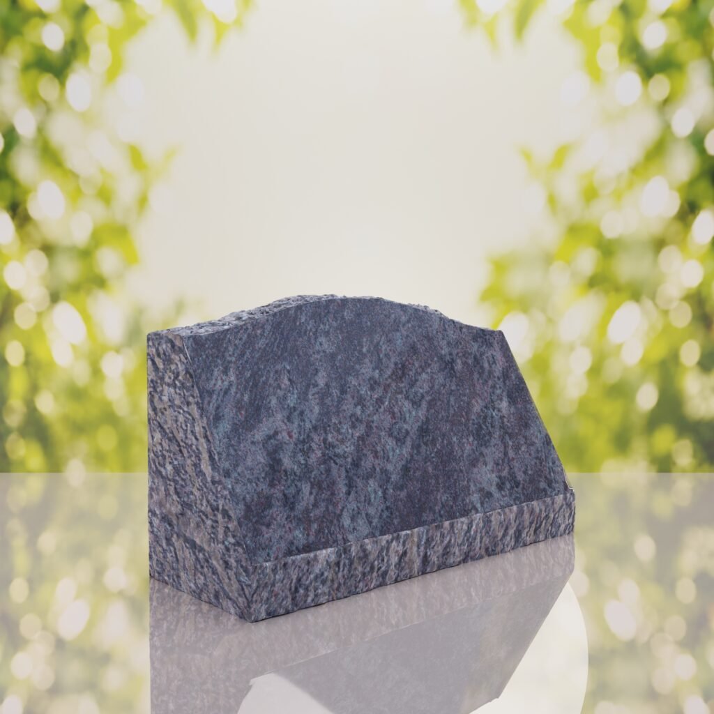 Serpentine Top Slant Granite Headstone