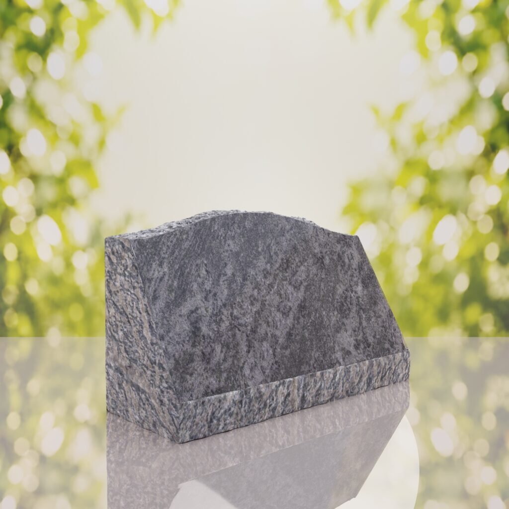 Serpentine Top Slant Granite Headstone