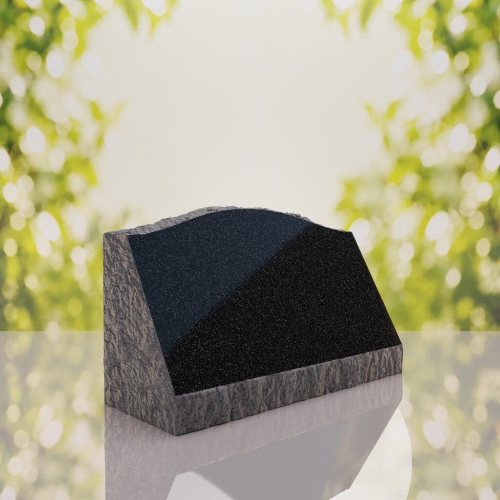 Serpentine Top Slant Granite Headstone