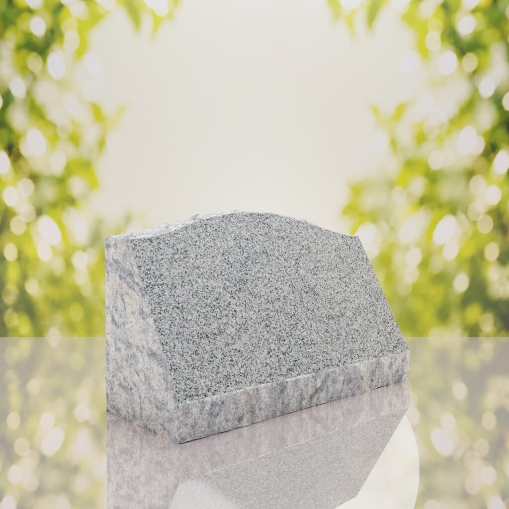 Serpentine Top Slant Granite Headstone