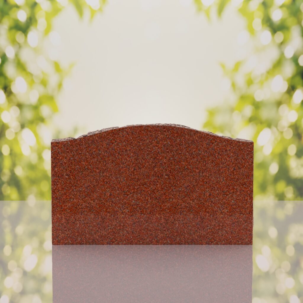 Serpentine Top Slant Granite Headstone