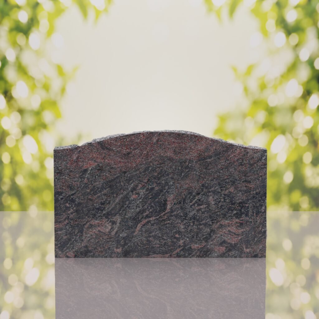 Serpentine Top Slant Granite Headstone