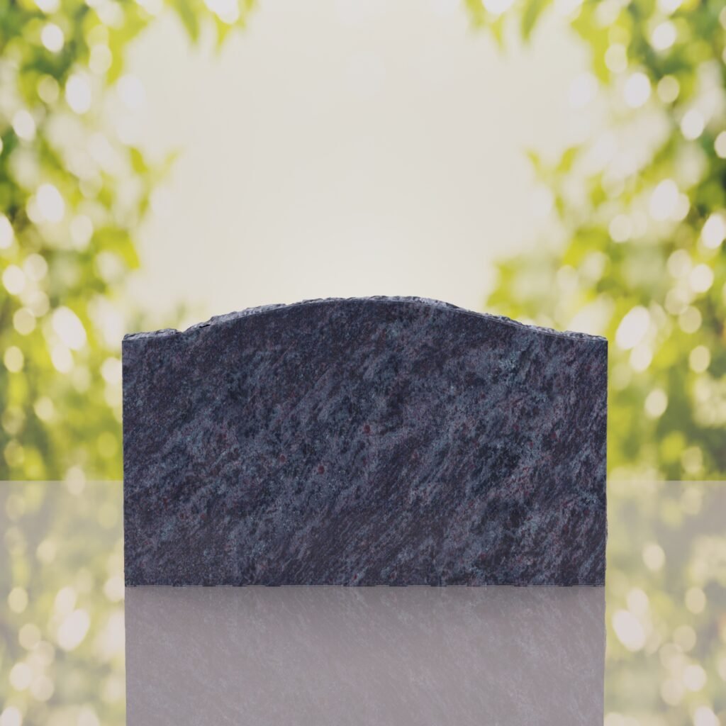Serpentine Top Slant Granite Headstone