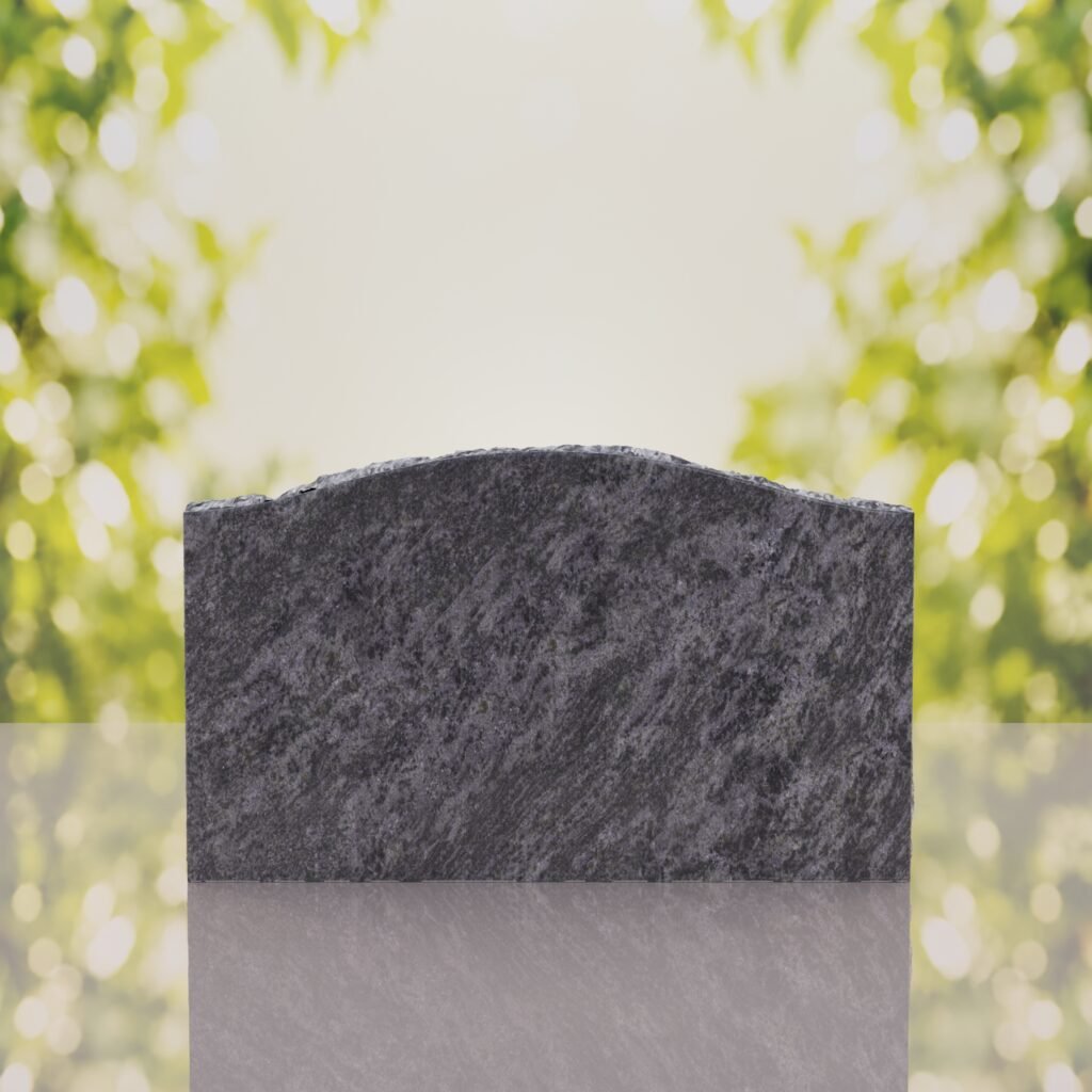 Serpentine Top Slant Granite Headstone