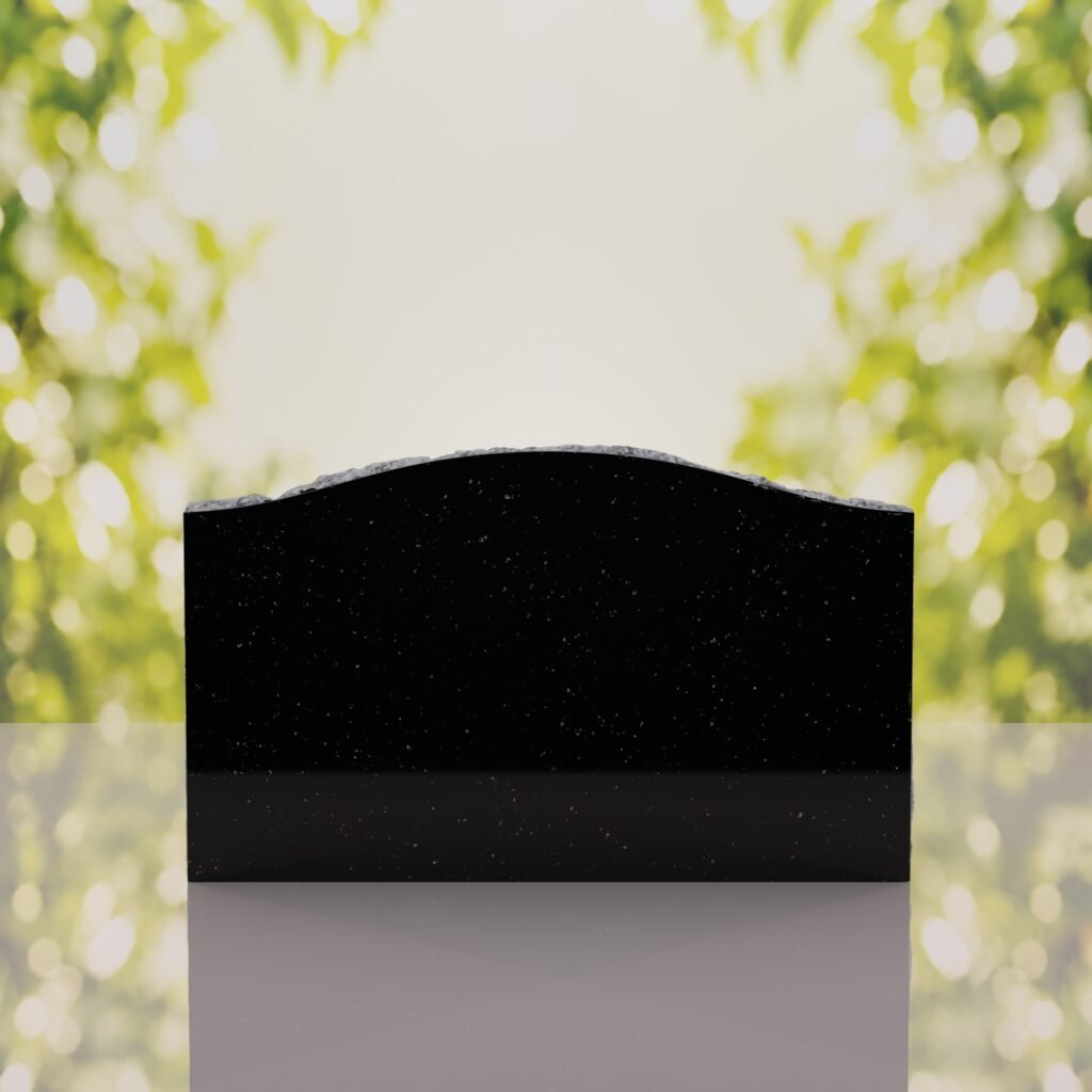 Serpentine Top Slant Granite Headstone