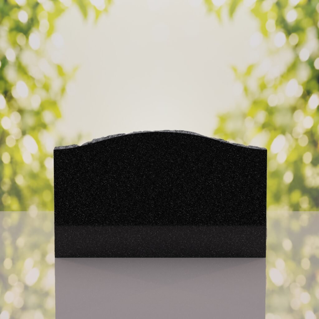Serpentine Top Slant Granite Headstone