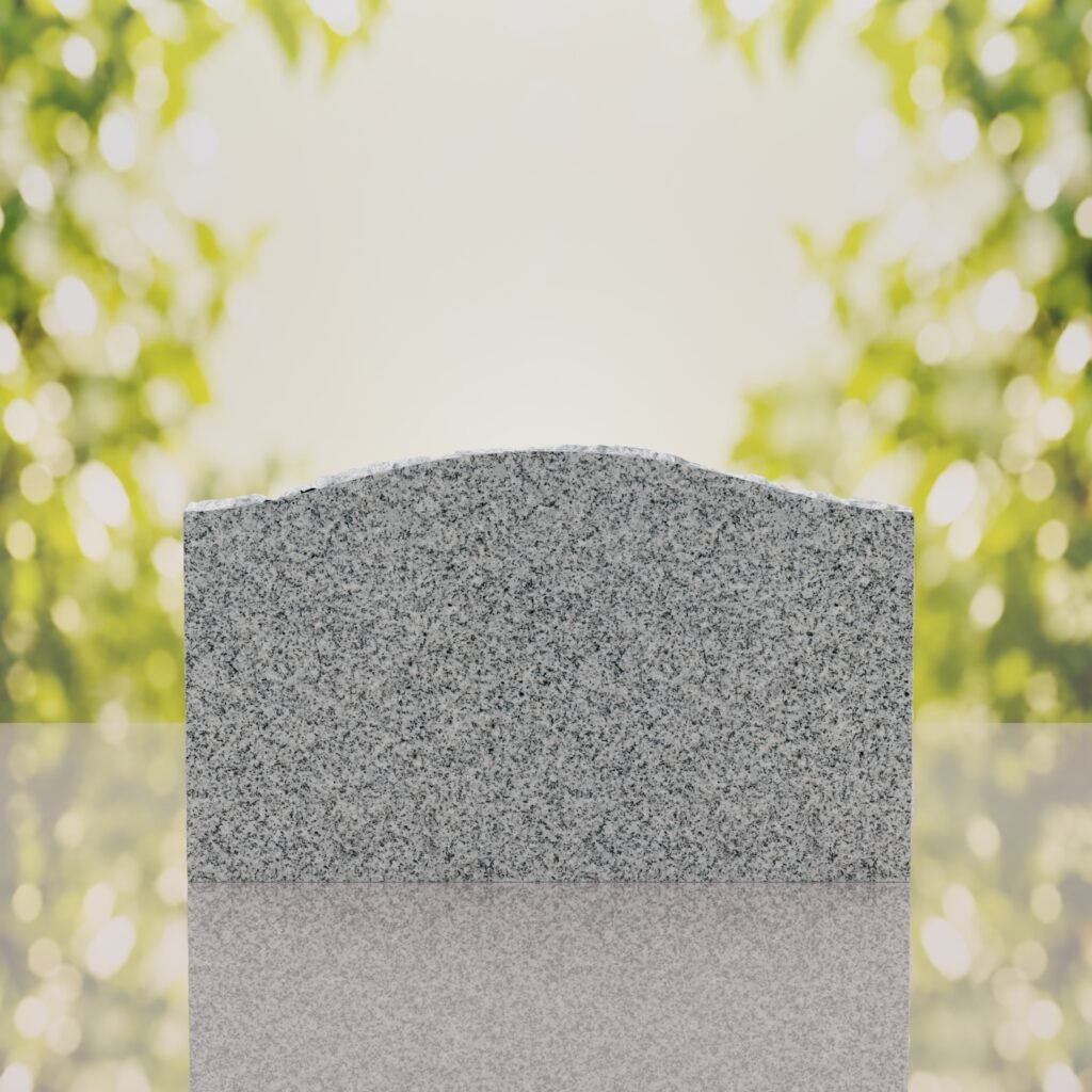 Serpentine Top Slant Granite Headstone