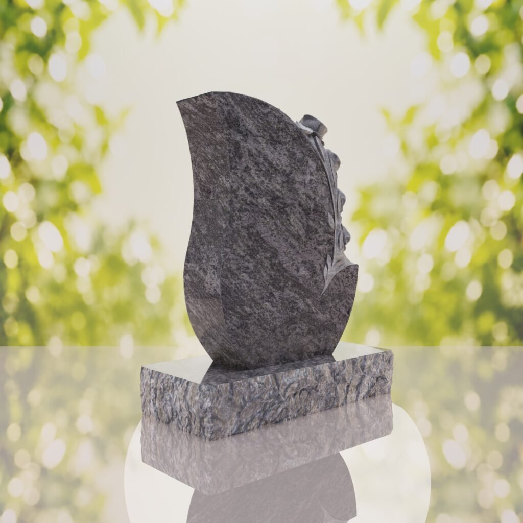 Rose Teardrop Headstone