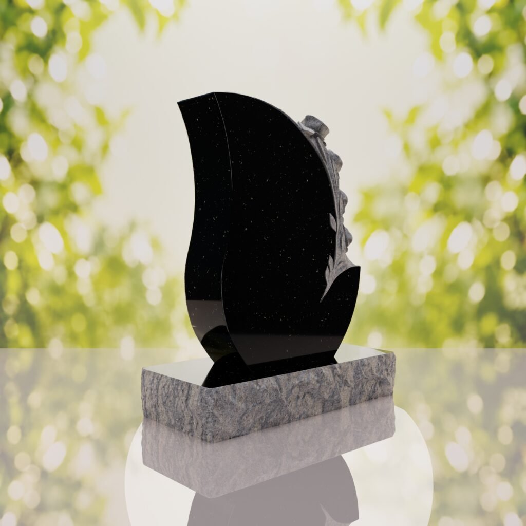 Rose Teardrop Headstone