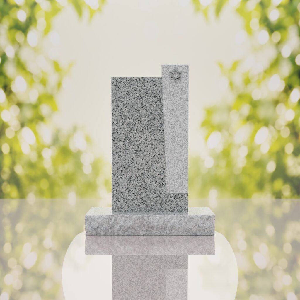 Modern Jewish Granite Memorial Headstone