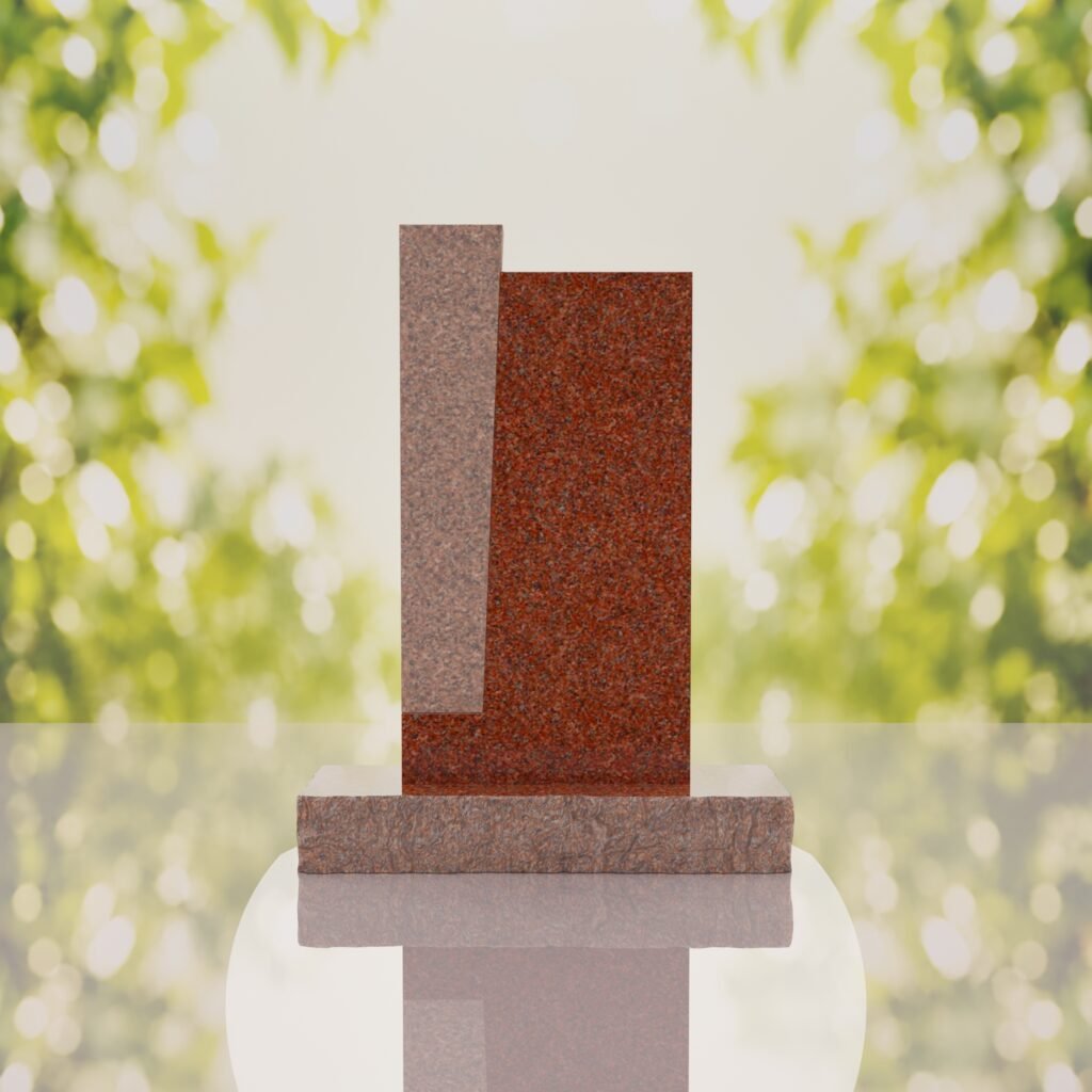 Modern Jewish Granite Memorial Headstone