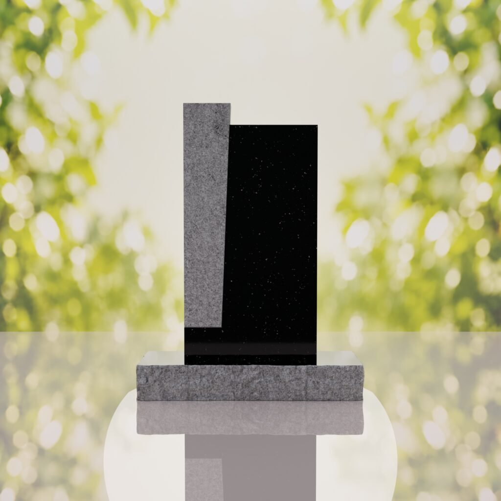 Modern Jewish Granite Memorial Headstone