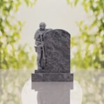 Standing Soldier Granite Memorial Headstone