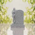 Standing Soldier Granite Memorial Headstone