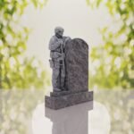 Standing Soldier Granite Memorial Headstone