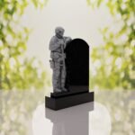 Standing Soldier Granite Memorial Headstone